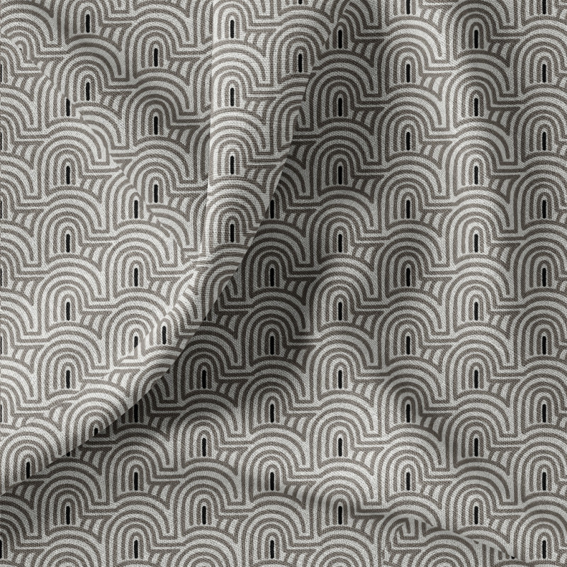 Semi panamá estampado PELION Crudo / Gris